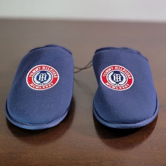 Tommy Hilfiger Men's Slippers Navy Red Size 11 New Comfort Shoes Slides Slip-On - Picture 5 of 5